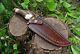 D2 Steel Rattail Hunting Dagger Knife Brass Guard Stag Handle & Leather Sheath