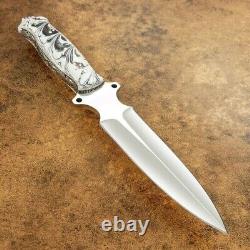D2 Steel Dagger Custom Handmade Hunting Survival Combat Sharp Tactical Knife