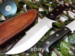 D2 Steel Handmade Massive Fuller Hunting Combat Dagger Knife Bull Horn & Cover