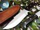 D2 Steel Handmade Massive Fuller Hunting Combat Dagger Knife Bull Horn & Cover