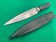 Del Raso Dagger 11-3/8custom Tapered Tang Scarce Fighter With Case