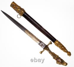 Dagger Russian Empire Zlatoust Cossack Nicholas II 1888 Sword knife saber 863