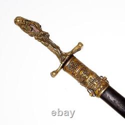 Dagger Russian Empire Zlatoust Cossack Nicholas II 1888 Sword knife saber 863