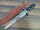 Damascus Steel Dagger Knife Premium Quality Handmade Double Edge Hunting Knife