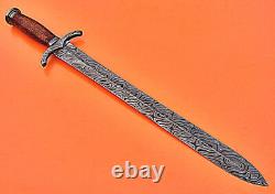 Damascus Sword Custom Hand Made Damascus Steel Hunting Dagger Sword Knife 1719