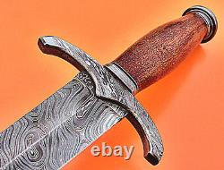 Damascus Sword Custom Hand Made Damascus Steel Hunting Dagger Sword Knife 1719