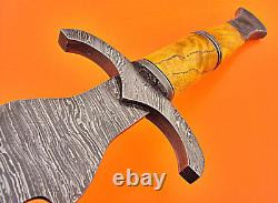 Damascus Sword Custom Hand Made Damascus Steel Hunting Dagger Sword Knife 1721