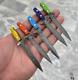 Damascus Steel Miniature Knives Daggers Lot Free Shipping Comes With Sheaths