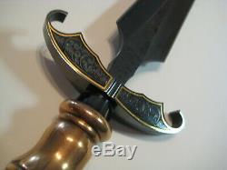 Doug Casteel Custom art knife Custom fantasy dagger Damascus with sheath
