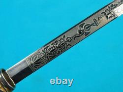 Dutch WW2 German Made Navy Naval Engraved Dagger Fighting Knife