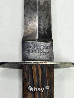 E. M. Dickinson Stag Handle Dagger Knife Sheffield