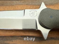 Erik Loreno Knives 8.875 Dagger, 4.12 1095 Blade, Micarta Handle, Custom Pouch