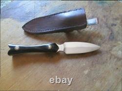 FINE Vintage Custom WHALEY Jal, NM Carbon Steel Gambler/Prostitute Dagger Knife