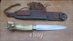 FINEST Vintage 1977 Custom Carved Figural Boar-Hunting Dagger Knife Signed MJW