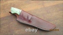 FINEST Vintage Custom BUZZARD Hand-forged Carbon Steel Hunting Knife withDyed Burl