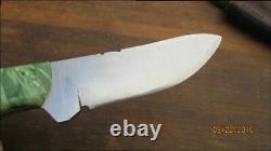 FINEST Vintage Custom BUZZARD Hand-forged Carbon Steel Hunting Knife withDyed Burl