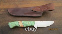 FINEST Vintage Custom BUZZARD Hand-forged Carbon Steel Hunting Knife withDyed Burl