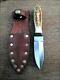 Finest Vintage Custom File-made Steve Bass Boot Dagger/fighting Knife Withstag