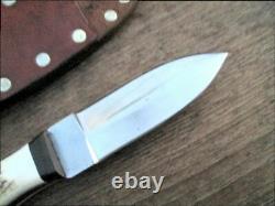 FINEST Vintage Custom File-made Steve Bass Boot Dagger/Fighting Knife withStag