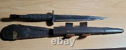 Fairbairn Sykes Stiletto Dagger Ribbed & Roped F/s Fighting Knife Ww2 Era