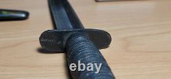 Fairbairn Sykes Stiletto Dagger Ribbed & Roped F/s Fighting Knife Ww2 Era