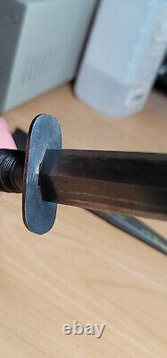 Fairbairn Sykes Stiletto Dagger Ribbed & Roped F/s Fighting Knife Ww2 Era