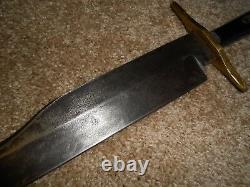 Fantastic Antique Bowie Knife, Fighting, Rosewood, Presentation, Silver Tag