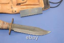 Fine Vintage U. S. Military Pilot Knife Dagger with Scabbard & Stone c. 2-1980