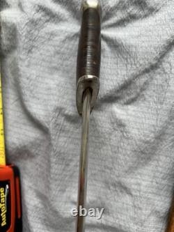 Fink Leather Shops Combat Dagger Fixed Blade, Steel Spear Point, Full Tang