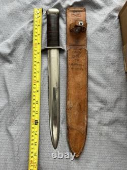 Fink Leather Shops Combat Dagger Fixed Blade, Steel Spear Point, Full Tang