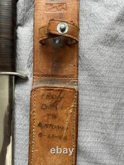 Fink Leather Shops Combat Dagger Fixed Blade, Steel Spear Point, Full Tang