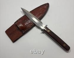 Frank J. Diluvio Custom Handmade Fighting/Boot Dagger with Tooled Leather Sheath
