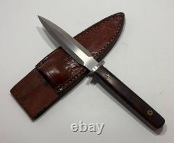 Frank J. Diluvio Custom Handmade Fighting/Boot Dagger with Tooled Leather Sheath