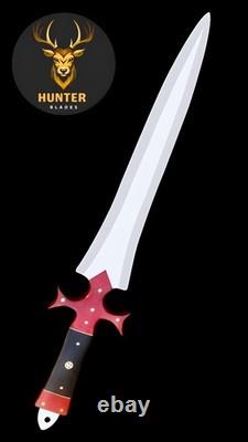 Full Tang Custom Handmade Combat, Survival, Camping Dagger Knife in D2 Steel