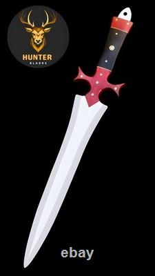 Full Tang Custom Handmade Combat, Survival, Camping Dagger Knife in D2 Steel