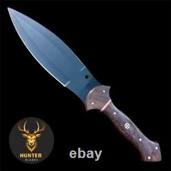 Full Tang Handmade D2 Steel Fixed Blade COMBAT SMATCHET KNIFE EDC Hunting Dagger