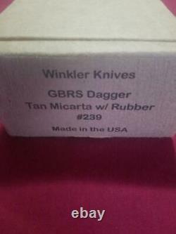 GBRS GROUP x WINKLER KNIVES Combat Dagger TAN with RARE precious metal lanyard