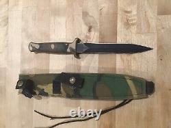 GERBER GUARDIAN II 2 Camo Fixed Blade Knife Dagger & SheathVtg 1984Sharpened