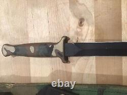 GERBER GUARDIAN II 2 Camo Fixed Blade Knife Dagger & SheathVtg 1984Sharpened