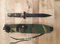 GERBER GUARDIAN II 2 Camo Fixed Blade Knife Dagger & SheathVtg 1984Sharpened