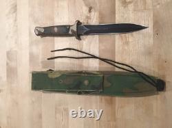 GERBER GUARDIAN II 2 Camo Fixed Blade Knife Dagger & SheathVtg 1984Sharpened
