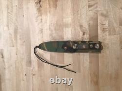 GERBER GUARDIAN II 2 Camo Fixed Blade Knife Dagger & SheathVtg 1984Sharpened