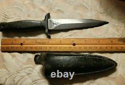 GERBER Vintage 1970s Mark I MKI Combat Knife Boot Dagger with Sheath VERY FINE