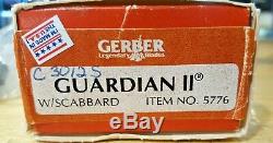 Gerber Guardian II Armorhide Commando Dagger Knife In Red Box