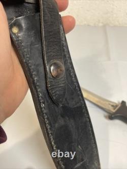 Gerber Guardian II RW Loveless Designed Dagger Knife Leather Scabbard Web USA