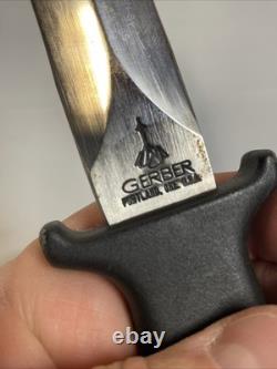 Gerber Guardian II RW Loveless Designed Dagger Knife Leather Scabbard Web USA