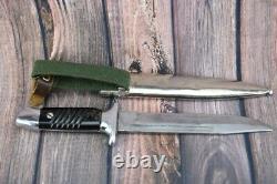 German Bulgarian Combat Trench Fighting Knife K98 Remake Dagger With Scabbard