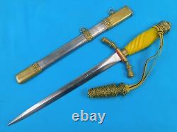 German Germany Antique WW1 Civil Dagger Fighting Knife with Scabbard