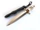 German Linder Dagger Double Edge Boot Fighting Knife Stag Antler Mint