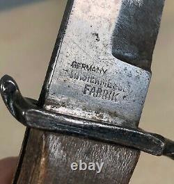 German WW1 WWI Trench Fighting Knife Dagger Kampfmesser Ern Rasiermesser STAMPED